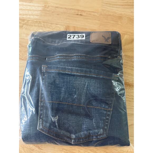 American Eagle Jegging Super Stretch Jeans Ripped Denim Size 8 Short - Picture 9 of 9